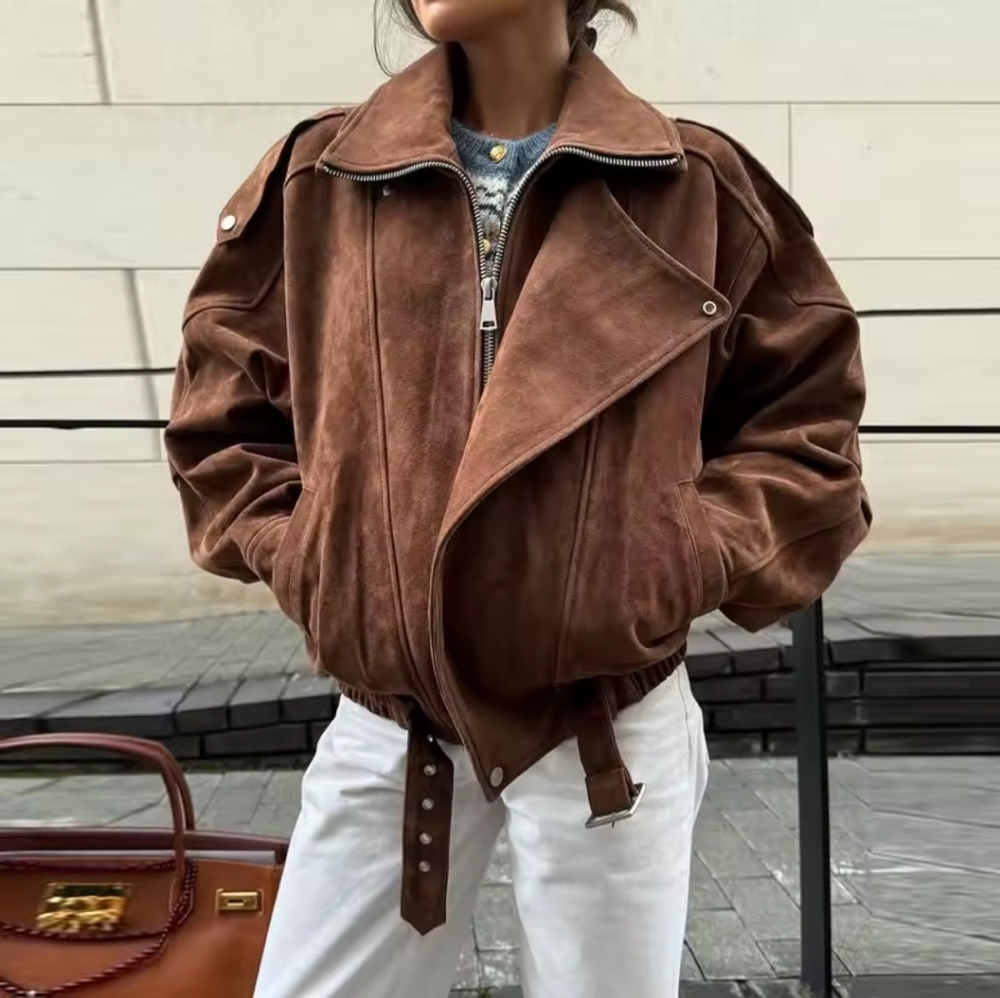 Brown Suede Women's Jacket
